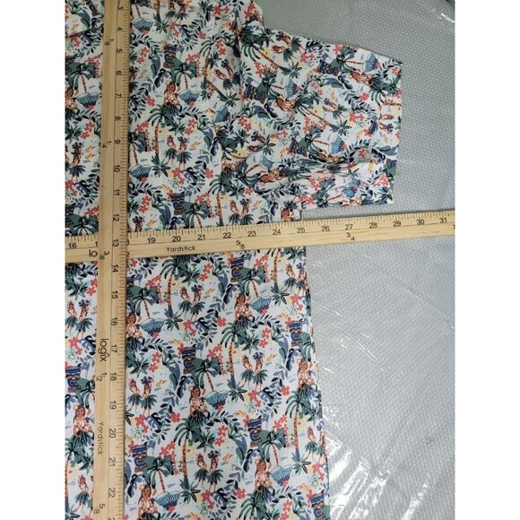 Caribbean Men's Shirt Size L  Hawaiian Palm Tree short sleeve Button Up NWT 37 - Picture 10 of 10